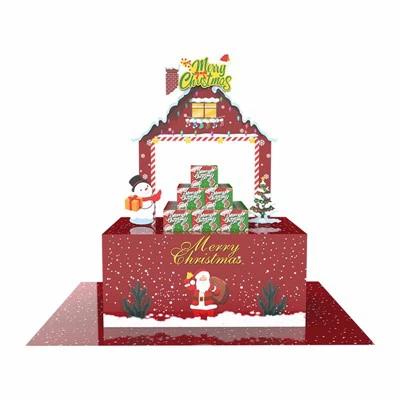 Бумажная напольная витрина